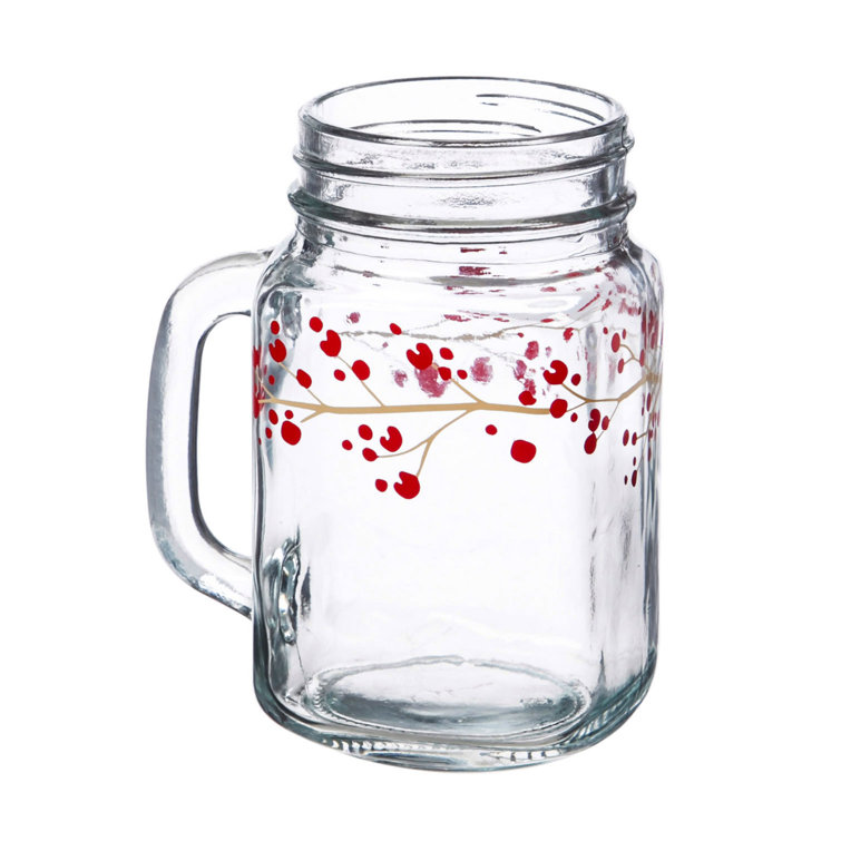 August Grove® Mingus 4 Piece 16oz. Glass Mason Jar Glassware Set